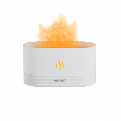 Humidifire humidifier showcasing warm flame effect, enhancing ambiance and air quality in your space.